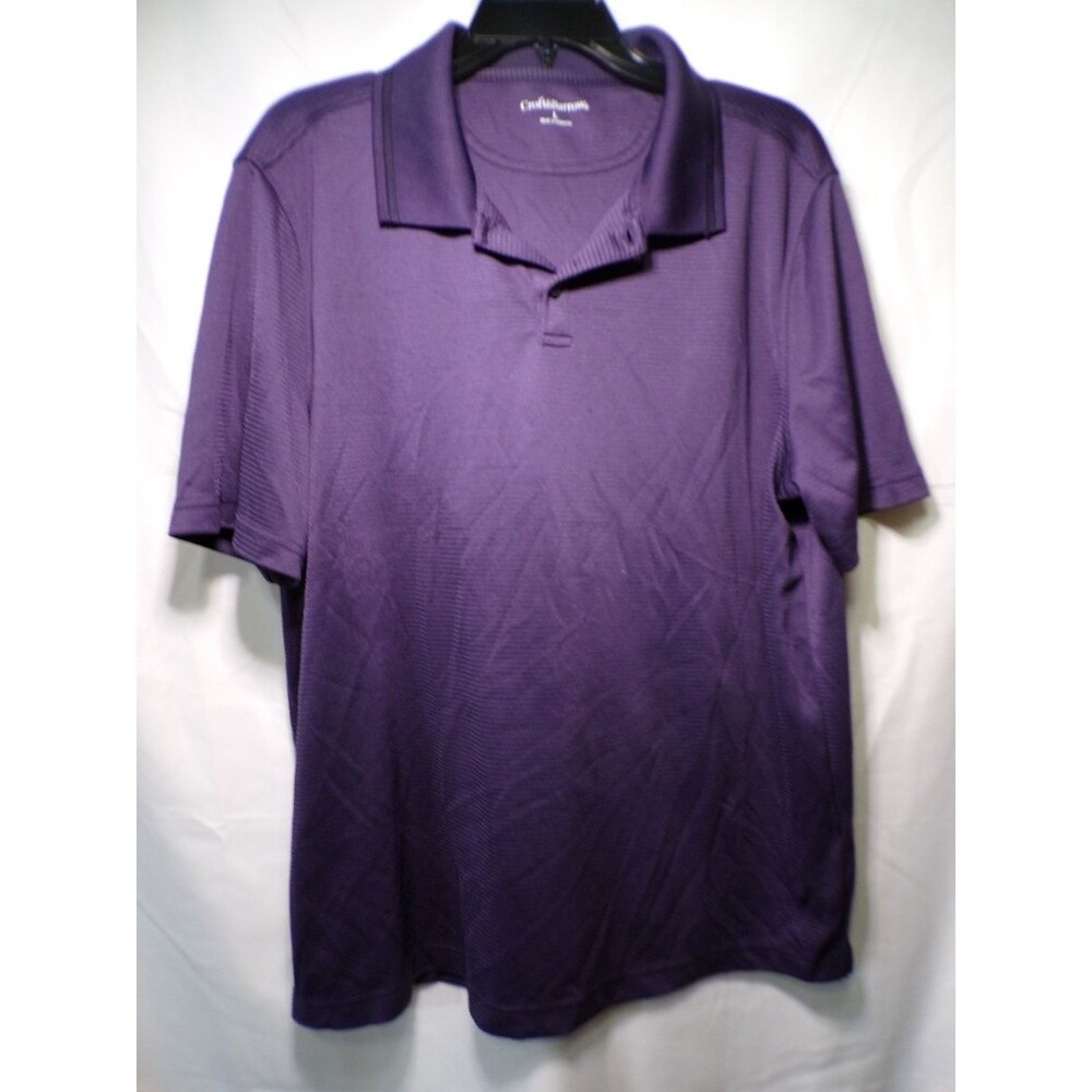 Croft & Barrow Men's Purple Polo Shirt Short Sleeve Size L Collared